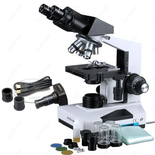 Microscope Compound 40X - Microscopio Biológico Binocular Compuesto AmScope 40X