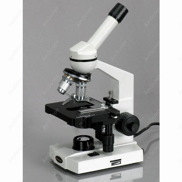 Microscope Compound 40X - Microscopio Compuesto Monocular LED AmScope Serie