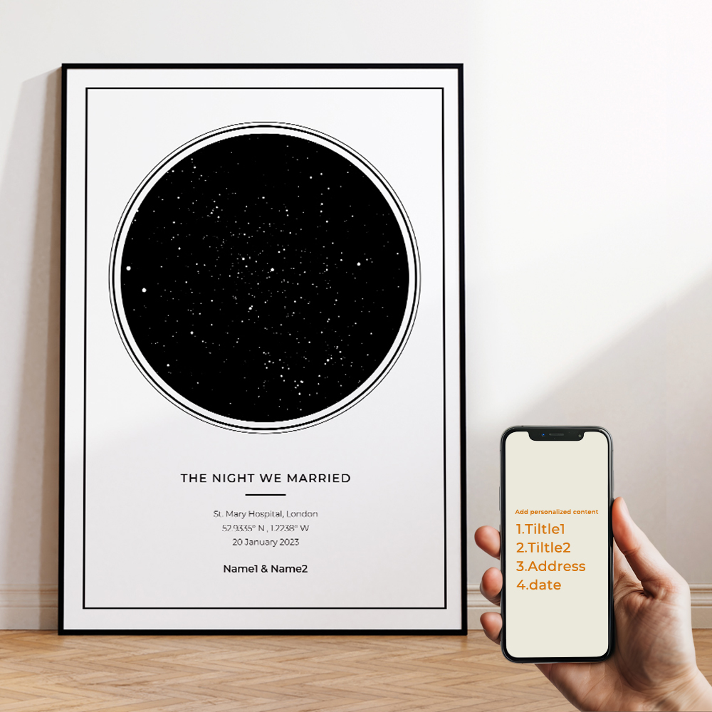 Mapa de estrella de cielo noct - Star Map Poster reseña y precio